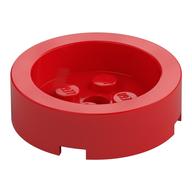 Stein rund 4 × 4 mit vertieft Mitte Rot