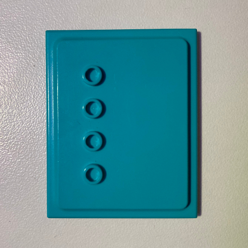 Scala, Building, Wall Panel 5 × 6 with Four Studs Light Turquoise