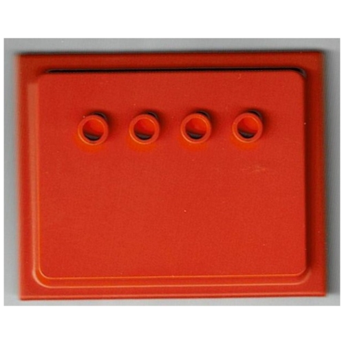 Scala, Building, Wall Panel 5 × 6 with Four Studs Orange
