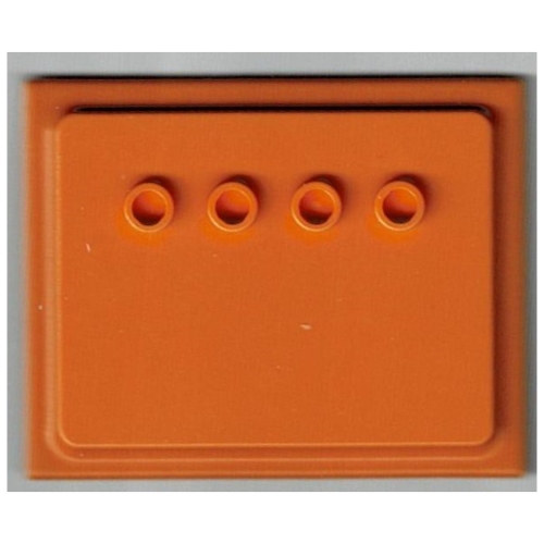 Scala, Building, Wall Panel 5 × 6 with Four Studs Mittelorange