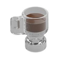 Equipment Stein/Cup with Reddish Brown Drink Pattern Trans-Clear