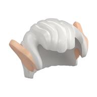 Hair Swept Back with Light Nougat Elf Ears White