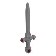 Weapon Sword with Bat, Trans Red Jewels Pattern (Sword of Gryffindor)