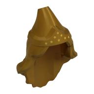 Hair and Hat, Long Wavy Hair, Gold Stars print Perlgold