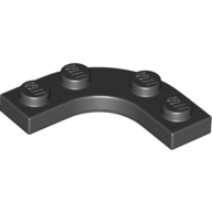 Platte rund Ecke 3 × 3 mit 2 × 2 rund Aussparung
