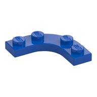 Plate Round Corner 3 × 3 with 2 × 2 Round Cutout Blue