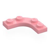 Plate Round Corner 3 × 3 with 2 × 2 Round Cutout Warm Pink
