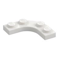Plate Round Corner 3 × 3 with 2 × 2 Round Cutout White