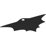 Neckwear Cape, Scalloped 7 Points, Wide Black