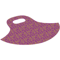 Hipwear Skirt, Short and Flared, Large Hole, Gold Speckles Print Magenta