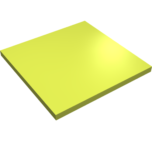 Tile 6 × 6 with Central Bottom Tube Medium Lime