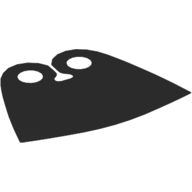 Neckwear Cape, Rounded Hem, Very Short [Spongy Stretchable Fabric] Black