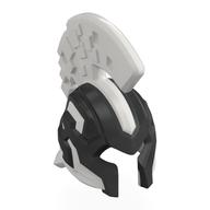 Helmet with Crest Pearl Titanium Pattern White