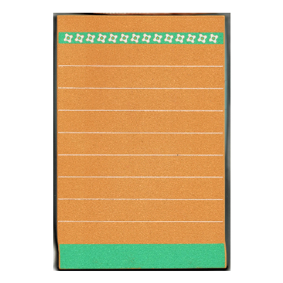 Scala, Building, Wall, Vertical Grooved 18 × 2 × 22 2/3, Green Stripe with White Flowers on Medium Orange Print Aqua