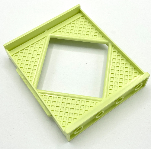 Scala, Building, Wall, Diamond Shaped Window 8 × 2 × 8 Light Lime