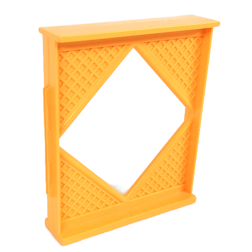 Scala, Building, Wall, Diamond Shaped Window 8 × 2 × 8 Light Orange