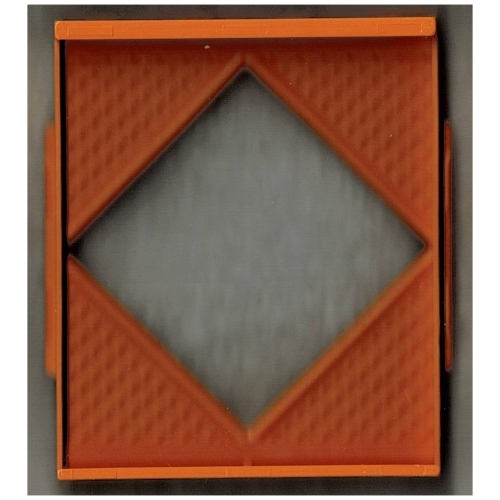 Scala, Building, Wall, Diamond Shaped Window 8 × 2 × 8 Medium Orange