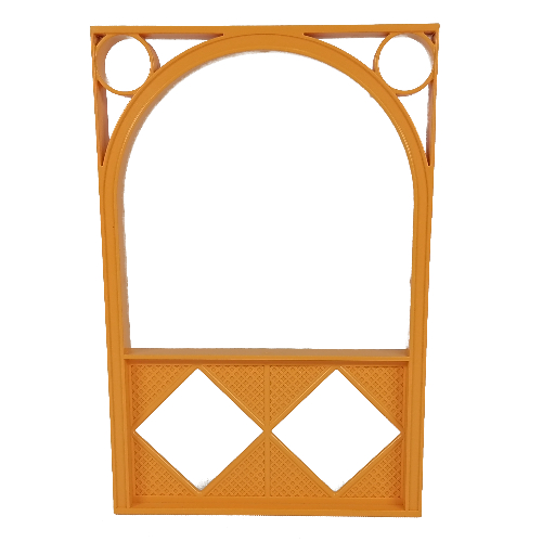 Scala, Building, Wall, Arched 18 × 2 × 22 2/3 Medium Orange