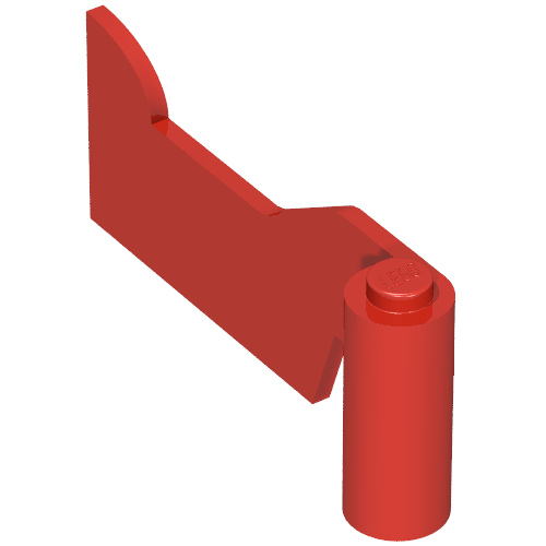 Fabuland, Door 1 × 6 × 2 Left Red