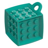 Die - 6 Sided with 3 × 3 Centre Studs, and Ring (DOTS) Dark Turquoise