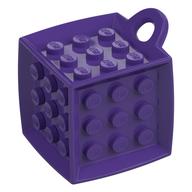 Die - 6 Sided with 3 × 3 Centre Studs, and Ring (DOTS) Dunkellila