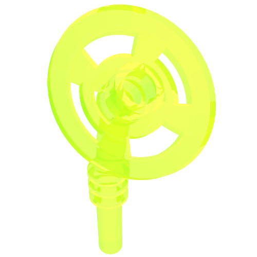 Dish 2 × 2 with Angled Bar Trans-Neon Green