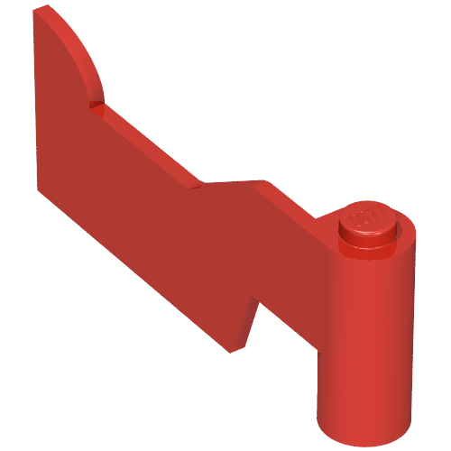 Fabuland, Tür 1 × 6 × 2 rechts Rot