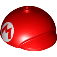 Nintendo Figure, Cap, Large with Pin Hole and Mario Logo Print Red