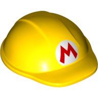 Nintendo Figure, Hard Hat / Construction Helmet, Large with Mario Logo Yellow