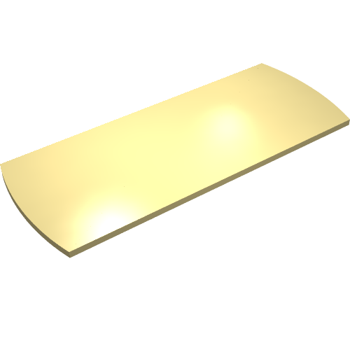 Scala, Fliese 8 × 20 × 2/3 rund Enden Hellgelb