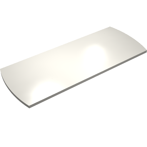 Scala, Fliese 8 × 20 × 2/3 rund Enden Sehr helles Grau