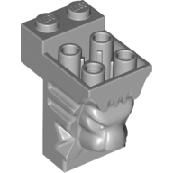 Brick Special 2 × 3 × 3 with Cutout and Lion Head [Solid Studs] Hellblaugrau