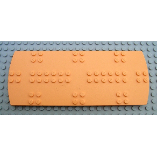 Scala, Plate Special 8 × 20 × 2/3 Round Ends with Reduced Stud Sections Hellorange