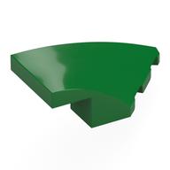 Brick Wedged, Curved 4 × 2 with Stud Notch Right Green