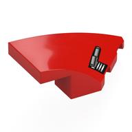 Brick Wedged, Curved 4 × 2 with Stud Notch Right with Headlight print Red