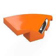Brick Wedged, Curved 3 × 2 with Stud Notch Right with Headlight print Orange