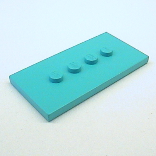 Scala, Plate Special 3 × 6 with 4 Inline Top Studs Light Turquoise