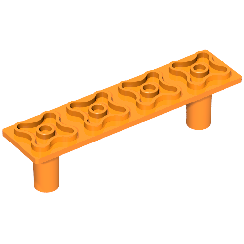 Scala, Support, Bed 2 × 8 × 1 2/3 in Orange