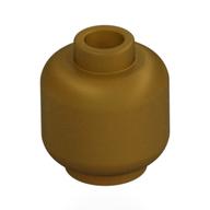 Minifig Head [Plain] [Vented Stud - Center Hole] Perlgold