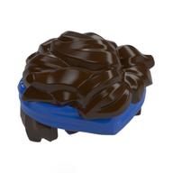 Hair Ruffled with Blue Headband Pattern Dunkelbraun