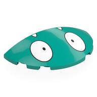 Brick Round 3 × 6 Half Circle with Eyes and Teeth (Munchlax Face) Print Dark Turquoise