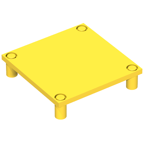 Scala, Table 7 × 7 × 1 1/3 Gelb
