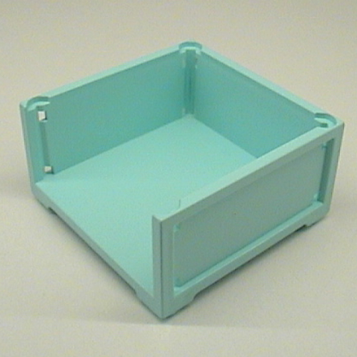 Scala, Container / Box 7 × 7 × 3 with 3 sides Aqua