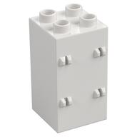Duplo Building Wall 2 × 2 × 3 with Four Hinges White