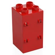 Duplo Building Wall 2 × 2 × 3 with Four Hinges Rot