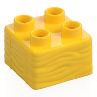 Duplo Brick 2 × 2, Hay Bale Pattern Yellow