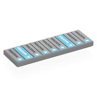 Tile 2 × 6 with Grey, Azure MEARSK Shipping Containers print Hellblaugrau
