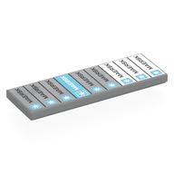 Tile 2 × 6 with Grey, Azure, White MEARSK Shipping Containers print Light Bluish Gray