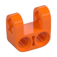 Technic Axle and Pin Connector Perpendicular Double Split [Reinforced] Orange