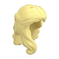 Hair Long, Wavy with Lock on Side Bright Light Yellow